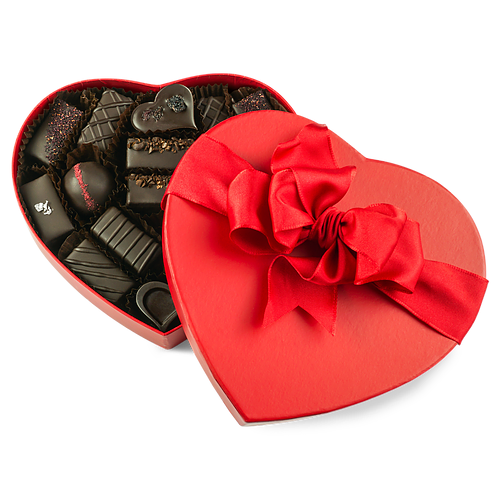 Amore Assortment - 16 Piece Heart Box in Red
