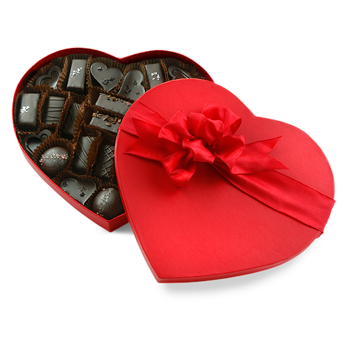Amore Assortment - 33 Piece Heart Box in Red