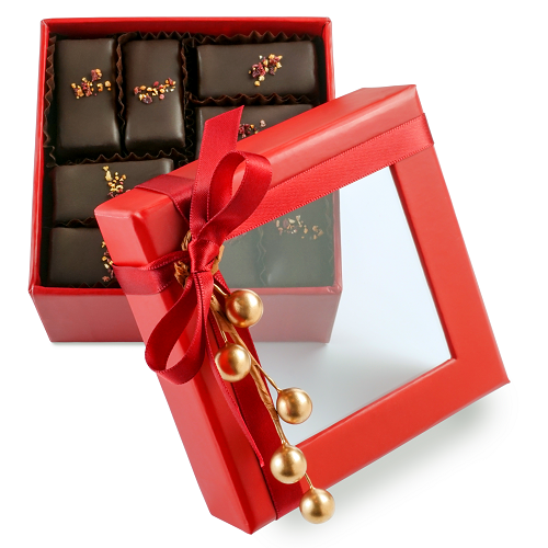 Maple Mignardise Selection - 16 Piece Square Gift Box in Red